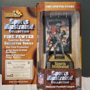 💙NIB Vintage Joe Montana Sports Illustrated Pewter Figure